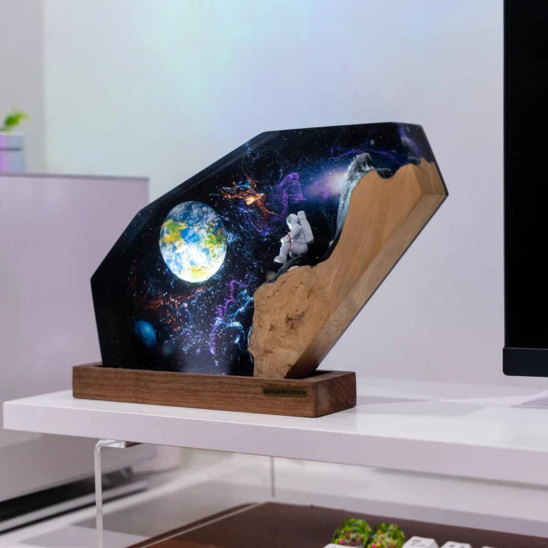 Space Explorer Resin Handcrafted LED Night Lamp