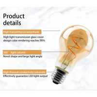 4-Pack Retro Vintage LED Filament Bulbs - Dimmable Decorative Lighting