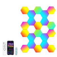 Customizable Hexagonal LED Smart Wall Panels with Audio Sync