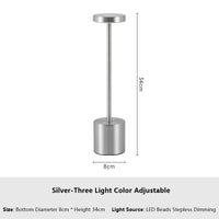 USB Rechargeable LED Table Lamp – Touch Switch with Three Colors