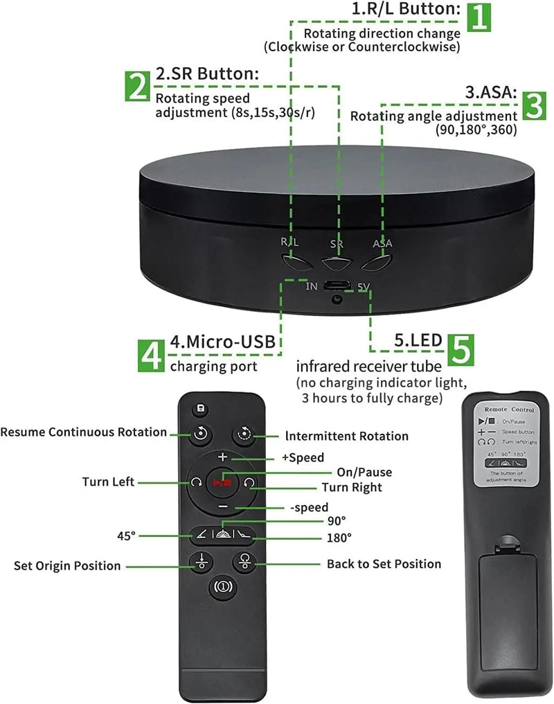 Jewelry Rotating Turntable – Remote Controlled Electric Display Stand