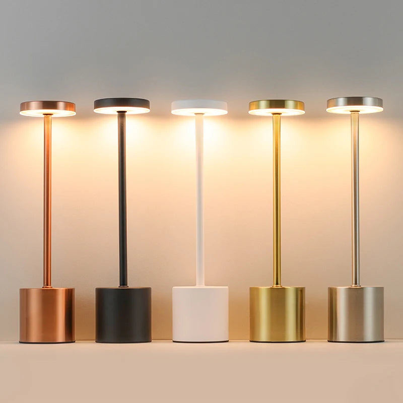 USB Rechargeable LED Table Lamp – Touch Switch with Three Colors