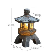 Garden Solar LED Pagoda Lantern – Japanese Resin Decorative Light