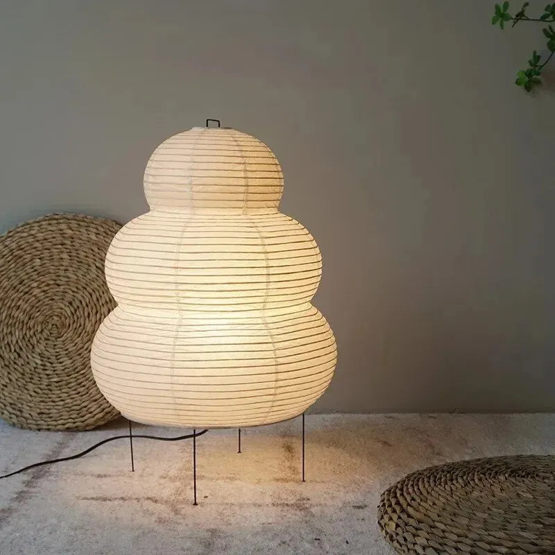 Japanese-Style LED Rice Paper Table Lamp – Noguchi Three-Tone Eye Protection Lamp