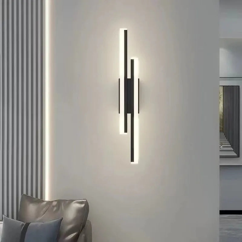 LED Bedroom Wall Lamp – Copper Line Pipe with Acrylic Lampshade