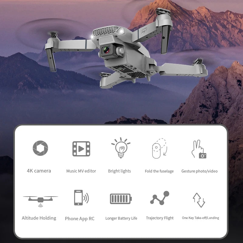 WIFI FPV Drone – 4K HD Wide Angle Camera