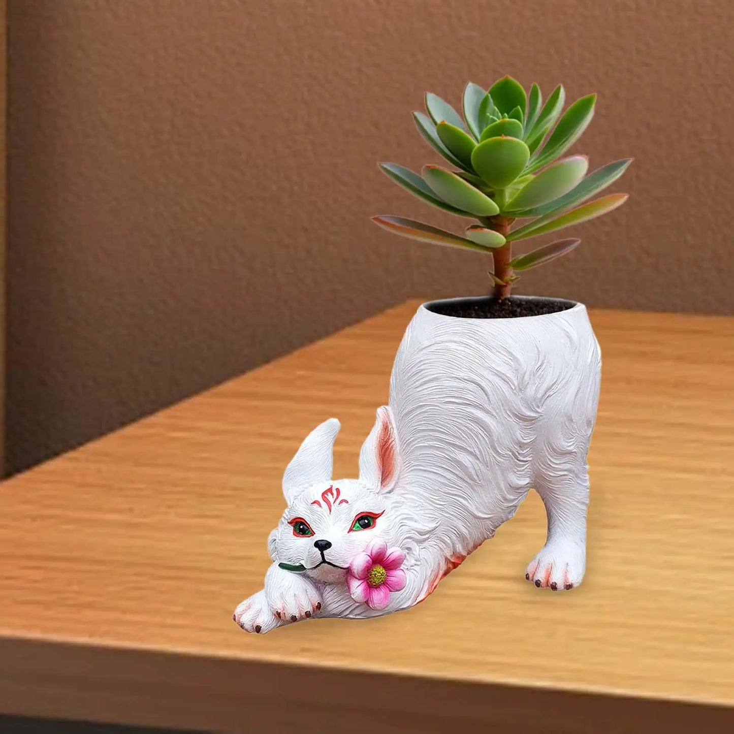 Cat Statue Flowerpot – Handcrafted Decorative Flower Basket