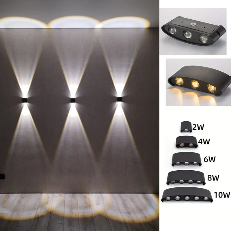 LED Waterproof Wall Lamp – IP66 Up and Down Lighting