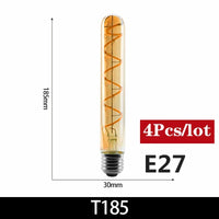 4-Pack Retro Vintage LED Filament Bulbs - Dimmable Decorative Lighting