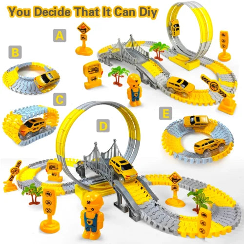 Children Engineering Building Railroad Track Set