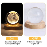 Unique 3D Crystal Ball Lamp – Galaxy and Planetary Projections USB Night Light