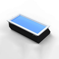 Moderne LED-Deckenleuchte aus Aluminium in Blau