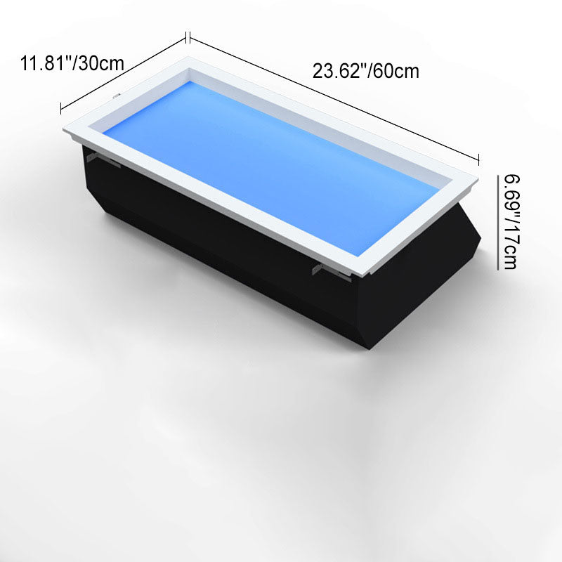 Moderne LED-Deckenleuchte aus Aluminium in Blau