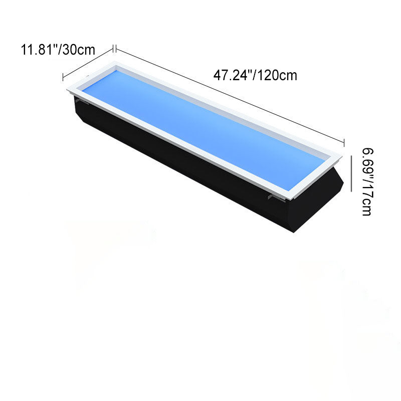 Moderne LED-Deckenleuchte aus Aluminium in Blau