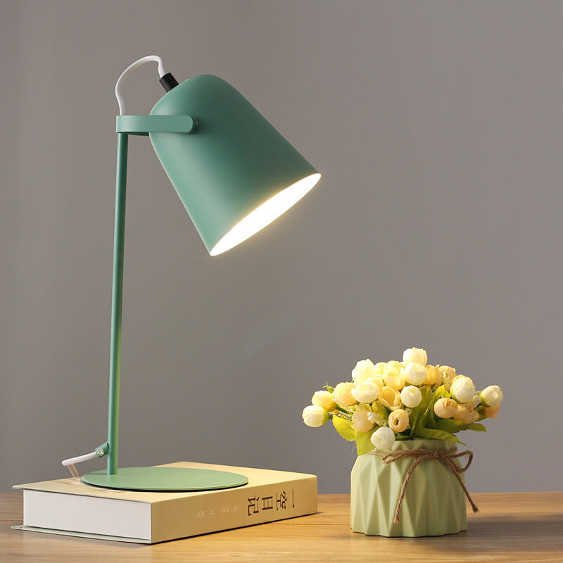 Nordic Macaron Farbe Kreative Eisen Eimer Design Licht Tisch Lampe