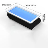 Moderne LED-Deckenleuchte aus Aluminium in Blau