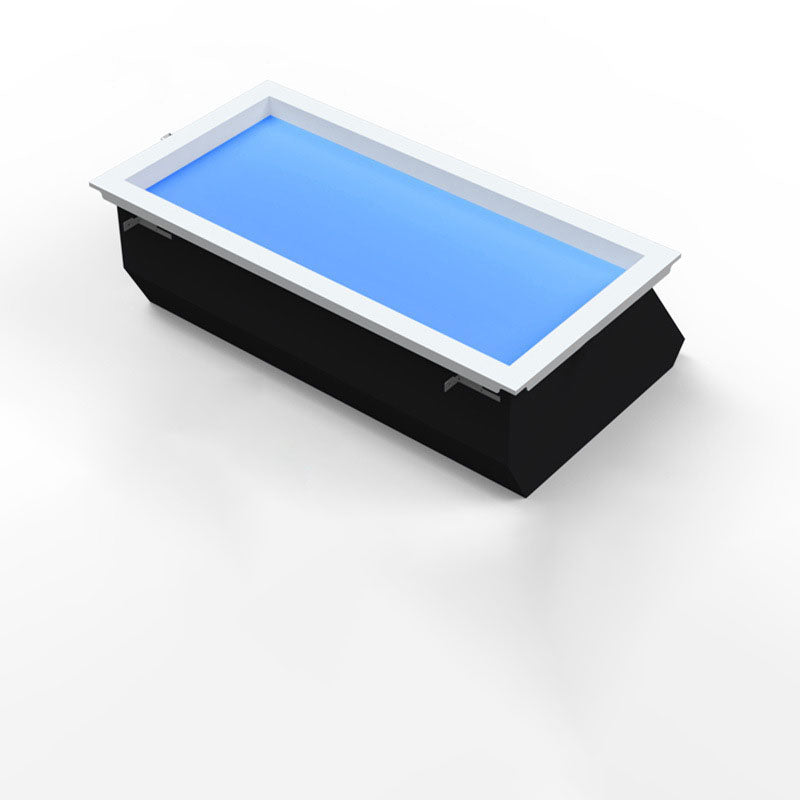 Moderne LED-Deckenleuchte aus Aluminium in Blau