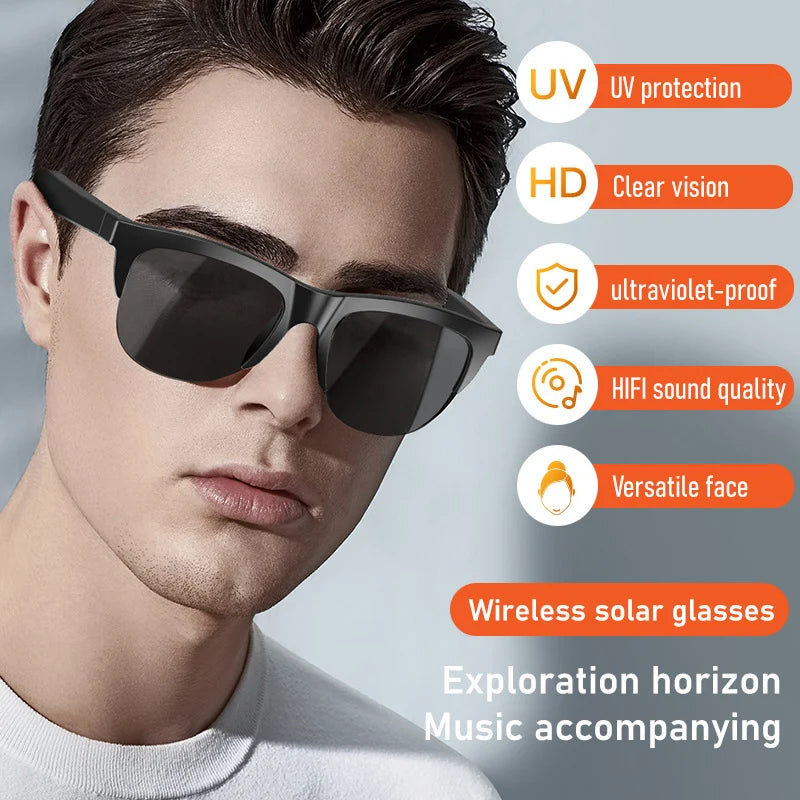 Smart Glasses Earphones – Bluetooth Sunglasses with Stereo Headset