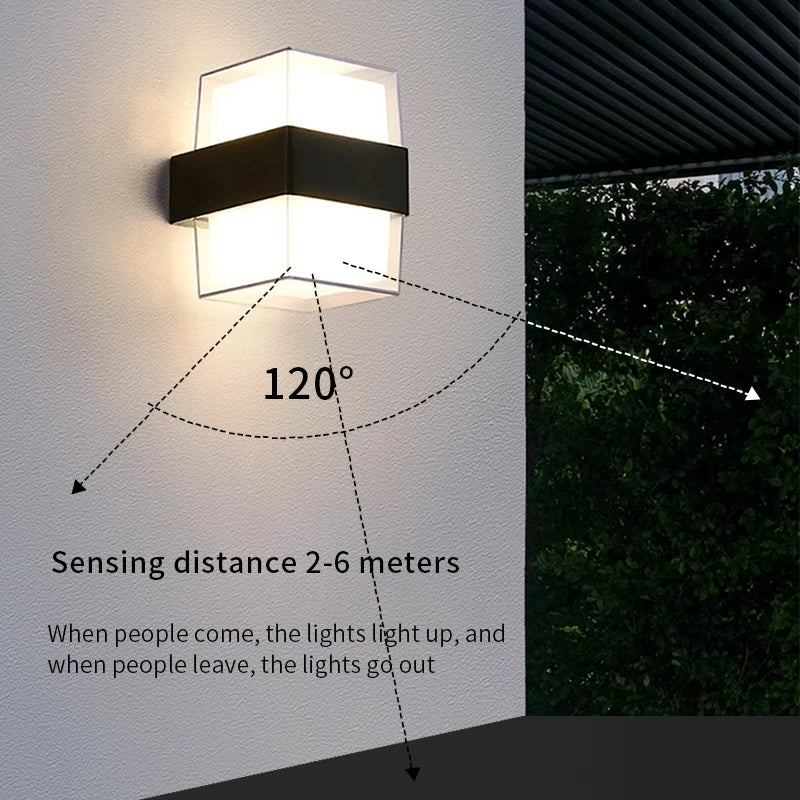 LED Outdoor Wall Light – Waterproof IP66 with Motion Sensor