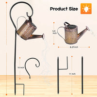 Solar Watering Can Light – Retro Metal Lantern for Garden Decor