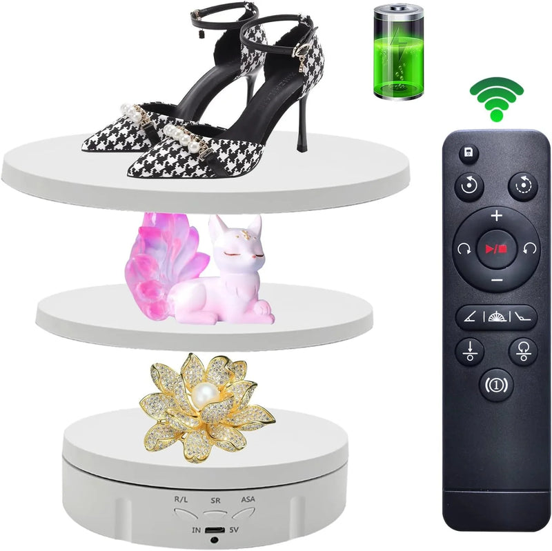 Jewelry Rotating Turntable – Remote Controlled Electric Display Stand