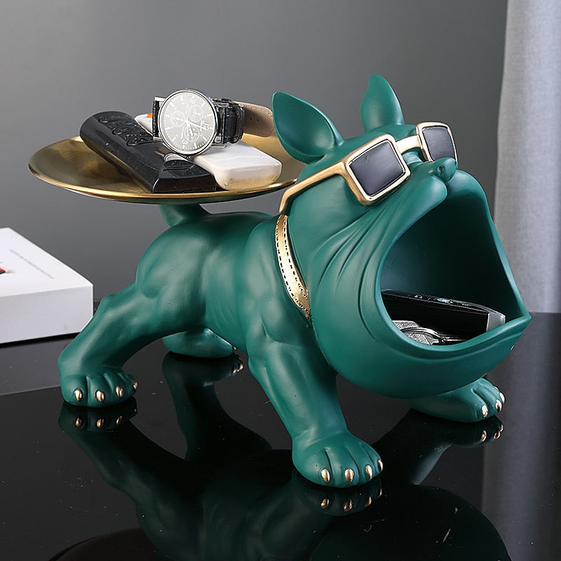 Bodybuilder Bulldog Aufbewahrungsbehälter und Tablett aus Kunstharz