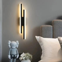 LED Bedroom Wall Lamp – Copper Line Pipe with Acrylic Lampshade