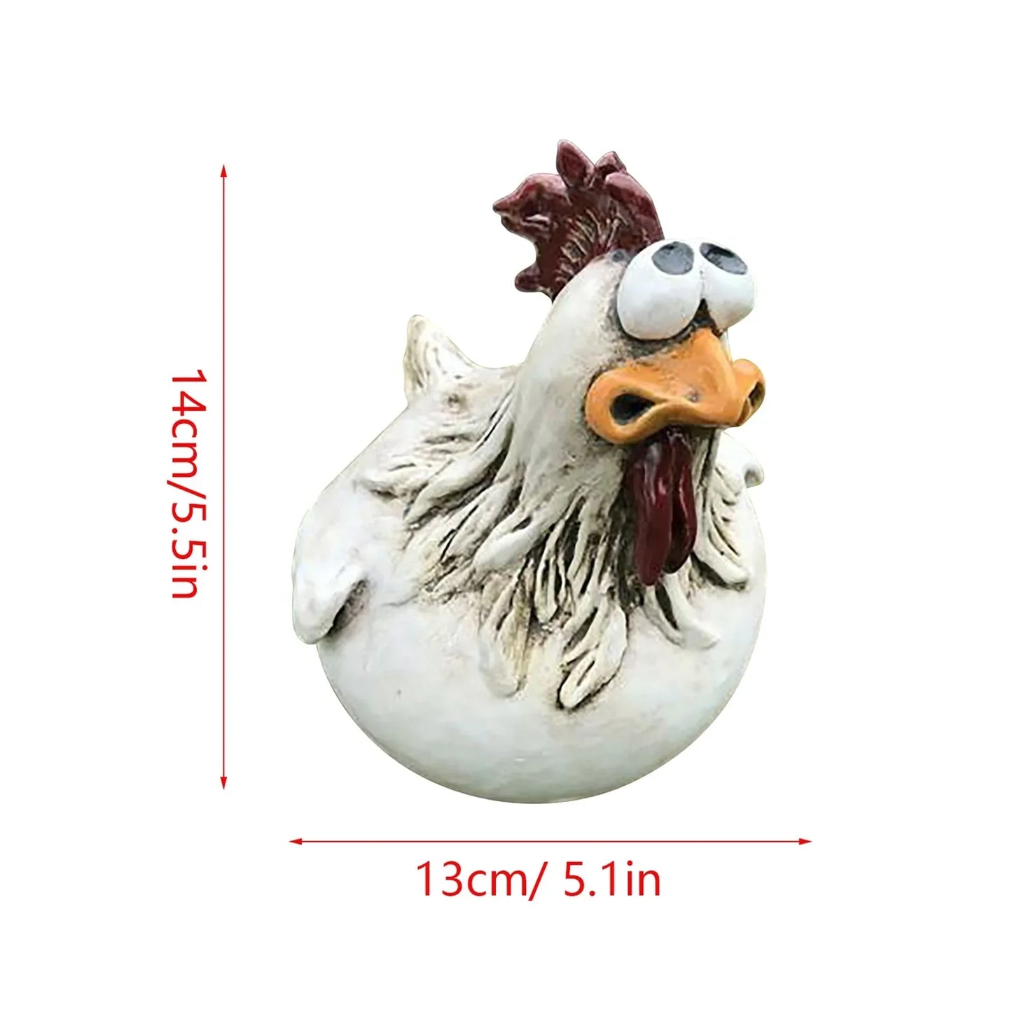 Funny Chicken Fence Decor – Resin Garden Statues