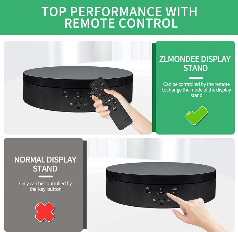 Jewelry Rotating Turntable – Remote Controlled Electric Display Stand