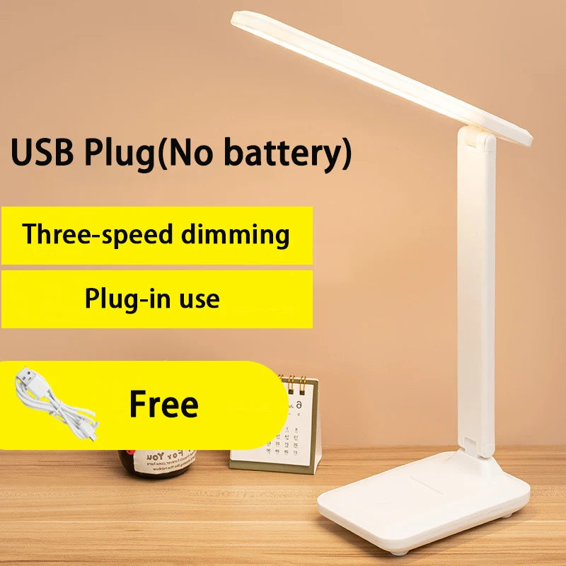 Folding USB Table Lamp – Touch Dimmable LED Night Light