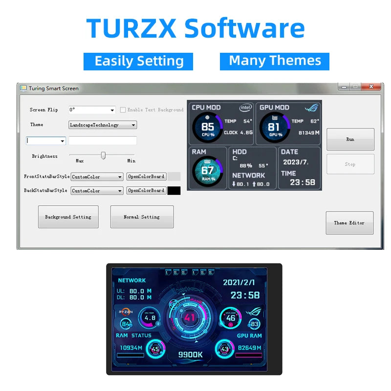 3.5 Inch IPS Type C Secondary Screen – USB LCD Monitor for Computer