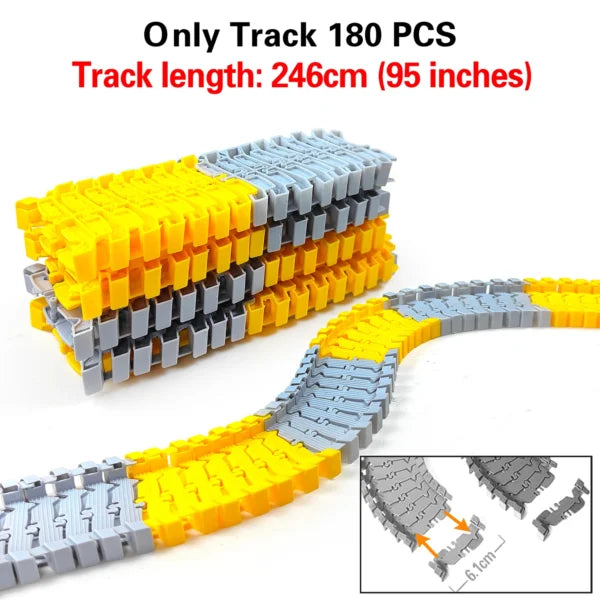 Children Engineering Building Railroad Track Set