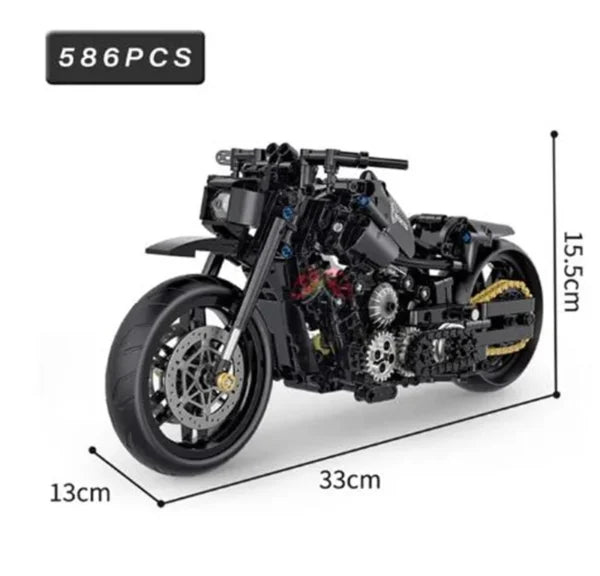 High-Tech Motorcycle Building Set – DIY Model Kit for Creative Builders