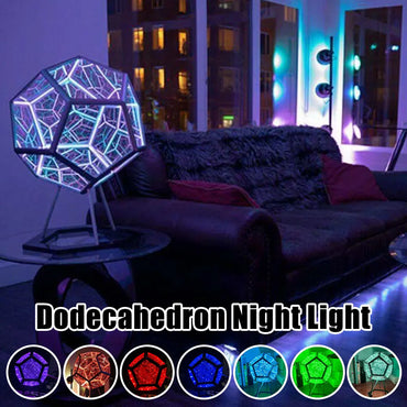 Christmas Decor Night Lights – Creative Infinite Dodecahedron Art Lights