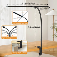 Double Head LED Desk Lamp – Dimmable USB Table Lamp with 3 Color Modes