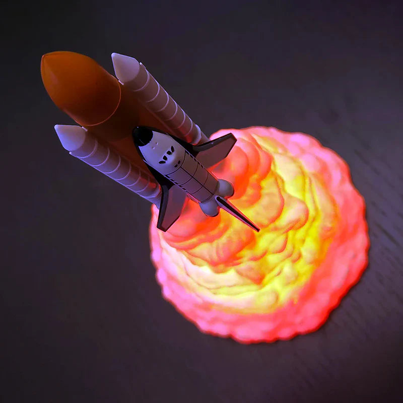 Space Rocket Launch 3D Illusion LED Night Lamp