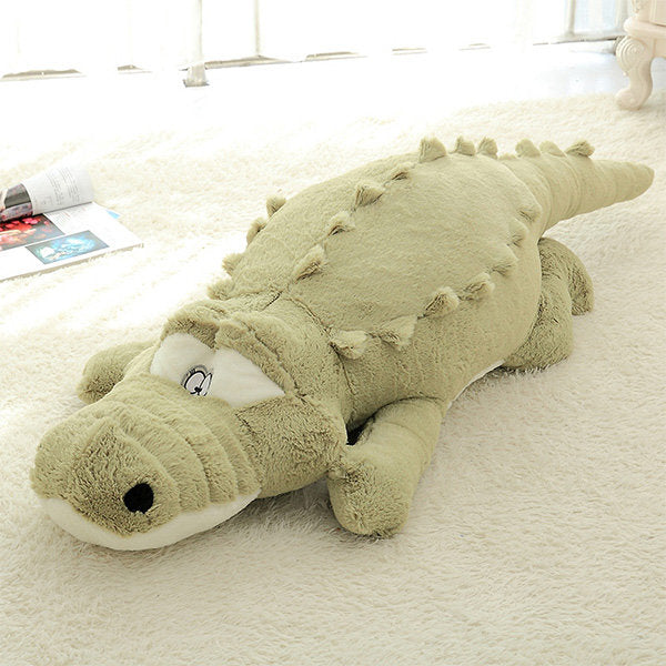Oversized Crocodile Plush Pillow