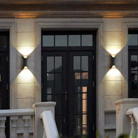 Modern LED Outdoor Wall Light Gold/White Garden/Corridor