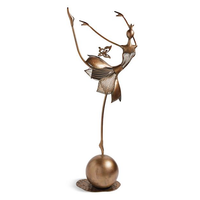 Dancing Girl Decor Metal Garden Statue