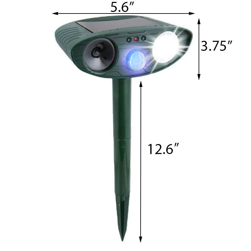 Cat Outdoor Ultrasonic Repeller | Solar Powered Ultrasonic Animal & Pest Repellant