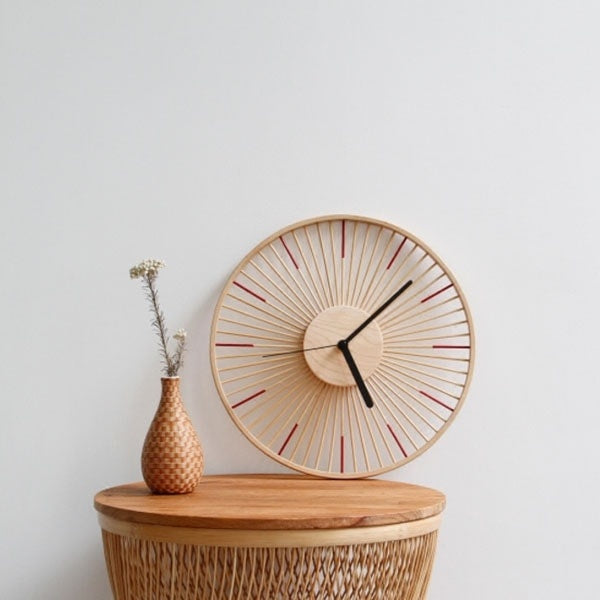 Bamboo Modern Clock