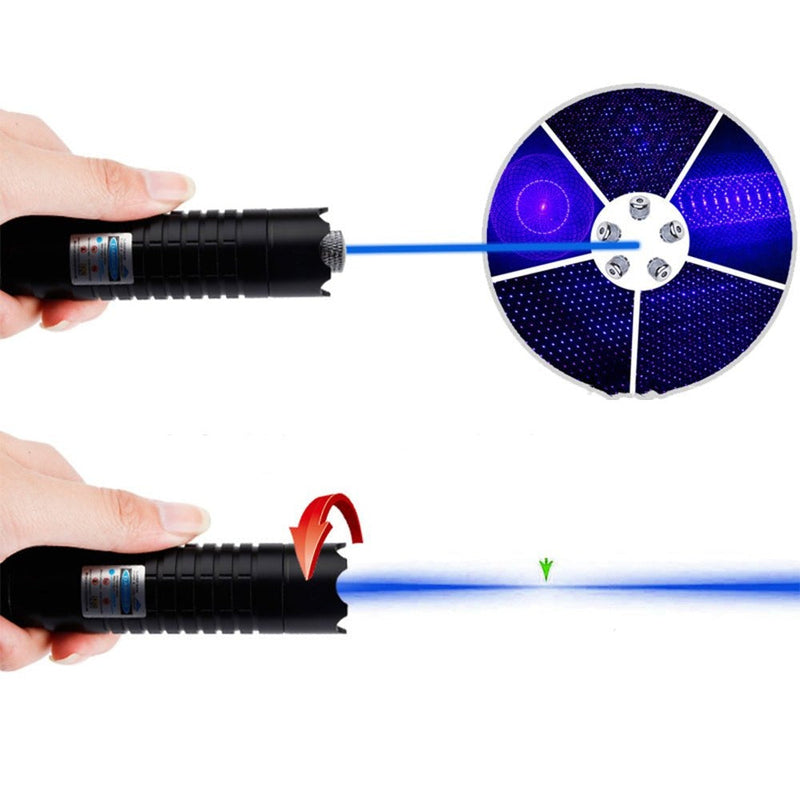 Brennende blaue taktische Hochleistungs-Laser-Taschenlampe - Taschenlampen in Militärqualität
