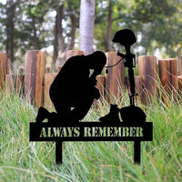 Memorial Metal Plaque For Fallen Soldiers | Always Remember