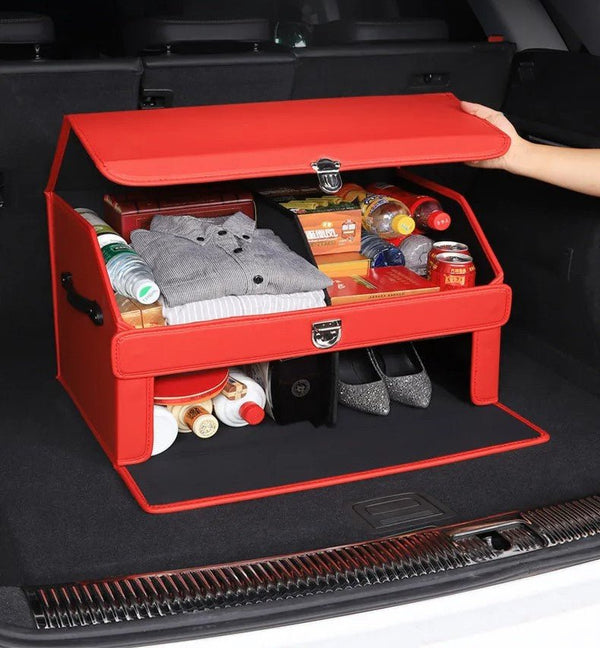 Car Trunk Organizer – Stylish Leather Storage Bag for Easy Tidying