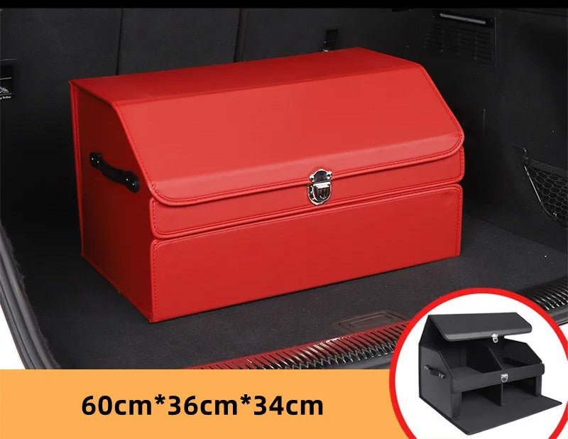 Car Trunk Organizer – Stylish Leather Storage Bag for Easy Tidying