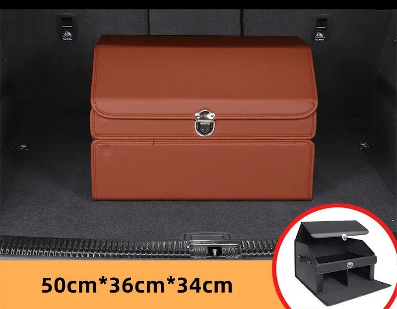 Car Trunk Organizer – Stylish Leather Storage Bag for Easy Tidying