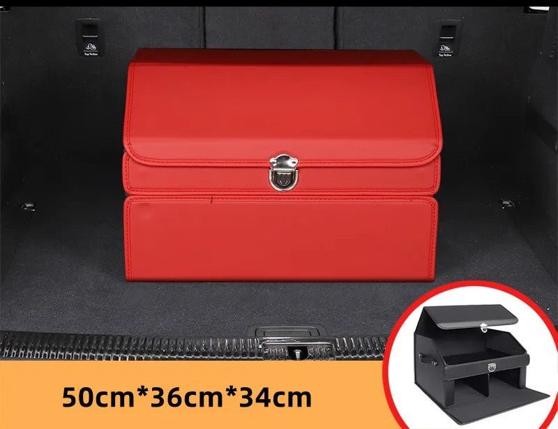 Car Trunk Organizer – Stylish Leather Storage Bag for Easy Tidying