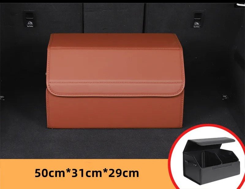 Car Trunk Organizer – Stylish Leather Storage Bag for Easy Tidying