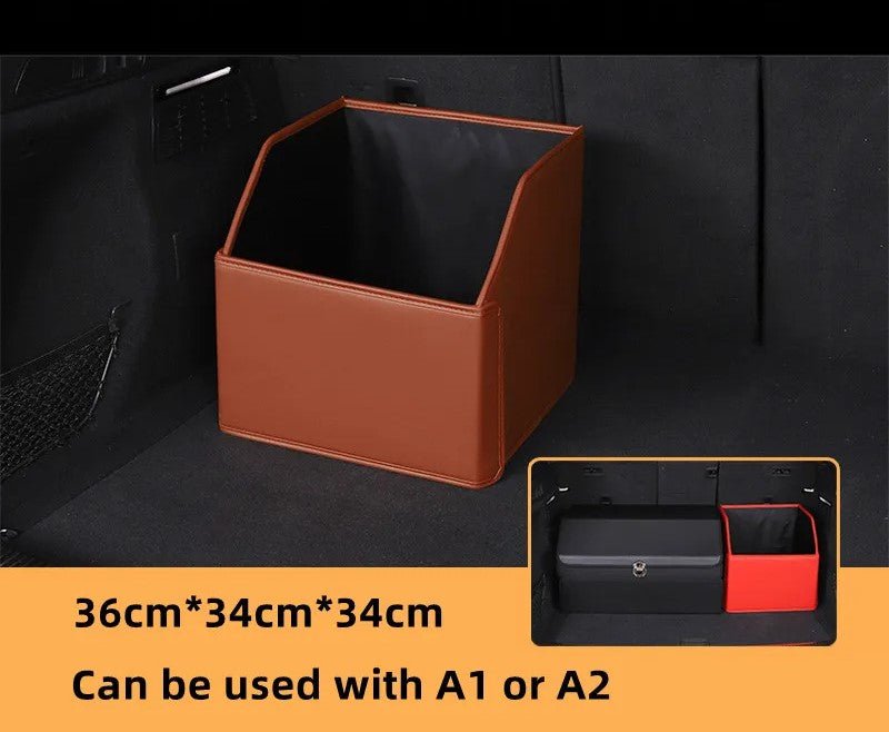 Car Trunk Organizer – Stylish Leather Storage Bag for Easy Tidying