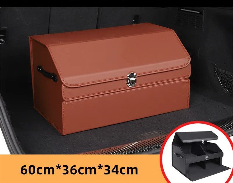 Car Trunk Organizer – Stylish Leather Storage Bag for Easy Tidying